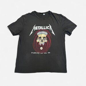 METALLICA vertigo you will be 80s rock band black tshirt / H&M
